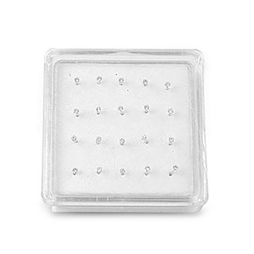 Simulated Cubic Zirconia Nose Stud 925 Sterling Silver 2.2mm-(20 Nose Studs in a Box)